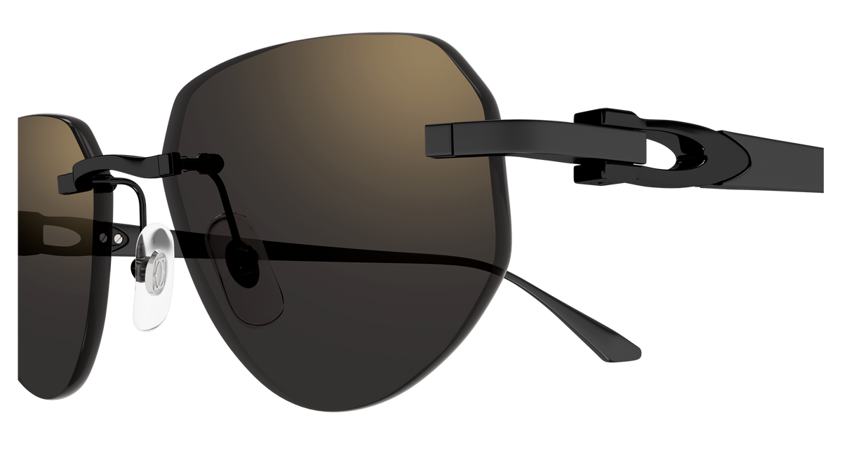 Lunettes de soleil Cartier Exception CT0661S 001 54-17 vue 3