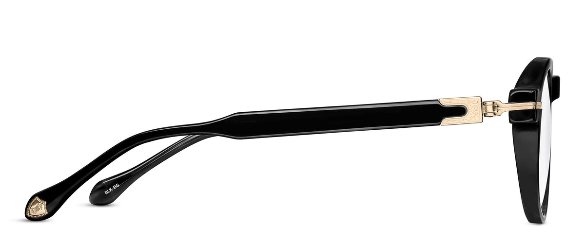 Matsuda M2050 Black - Brushed Gold profil