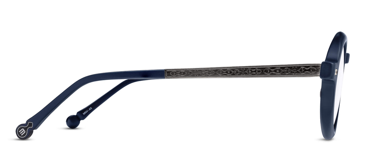 Matsuda M2067 Matte Navy - Antique Silver profil