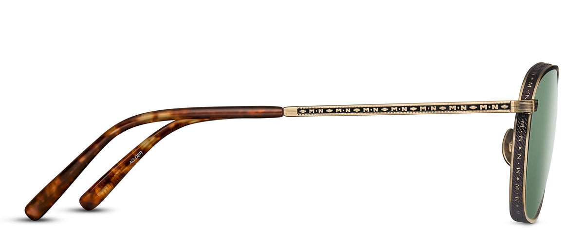 Matsuda M3101 Antique Gold - Dark Brown profil