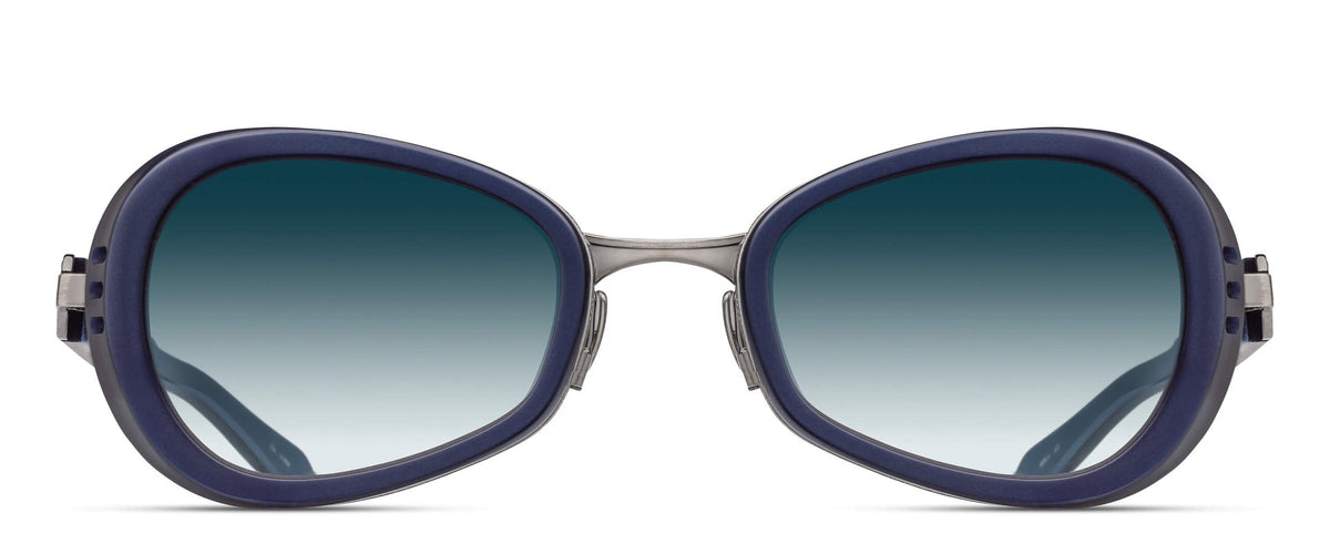 Matsuda 10616H Matte Navy - Antique Silver