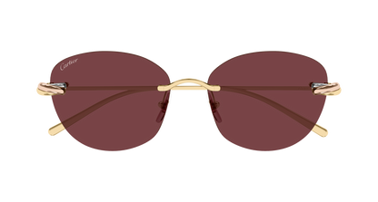 Lunettes de soleil Cartier Exception CT0685S 004 57-17 vue 2