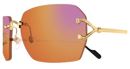 Lunettes de soleil Cartier Core Range CT0664S 004 59-17 vue 3