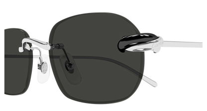 Lunettes de soleil Cartier Exception CT0686S 001 55-18 vue 3