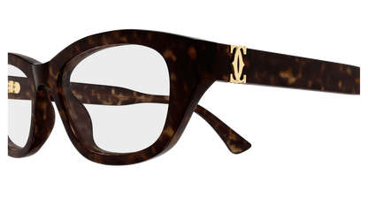 Lunettes de vue Cartier Contemporary CT0668O 002 52-17 vue 3