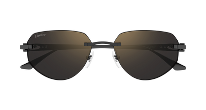 Lunettes de soleil Cartier Exception CT0661S 001 54-17 vue 2