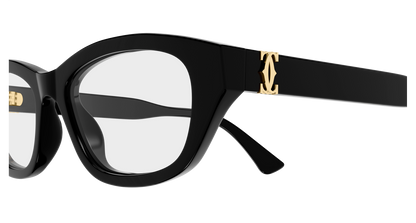 Lunettes de vue Cartier Contemporary CT0668O 001 52-17 vue 3