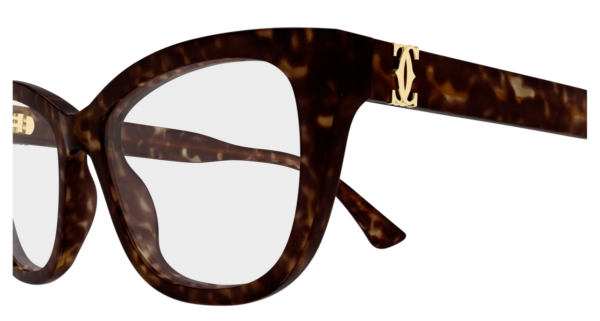 Lunettes de vue Cartier Contemporary CT0669O 005 55-17 vue 3