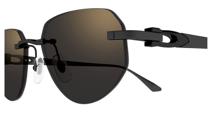 Lunettes de soleil Cartier Exception CT0661S 001 54-17 vue 3