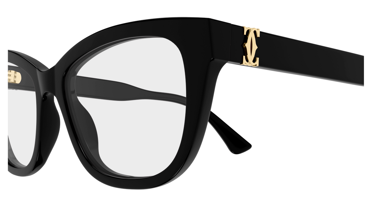 Lunettes de vue Cartier Contemporary CT0669O 001 53-17 vue 3