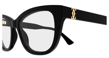 Lunettes de vue Cartier Contemporary CT0669O 001 53-17 vue 3