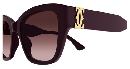 Lunettes de soleil Cartier Contemporary CT0666S 003 53-19 vue 3