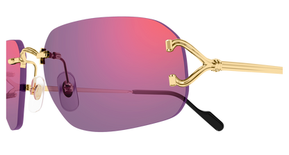 Lunettes de soleil Cartier Core Range CT0663S 003 58-17 vue 3