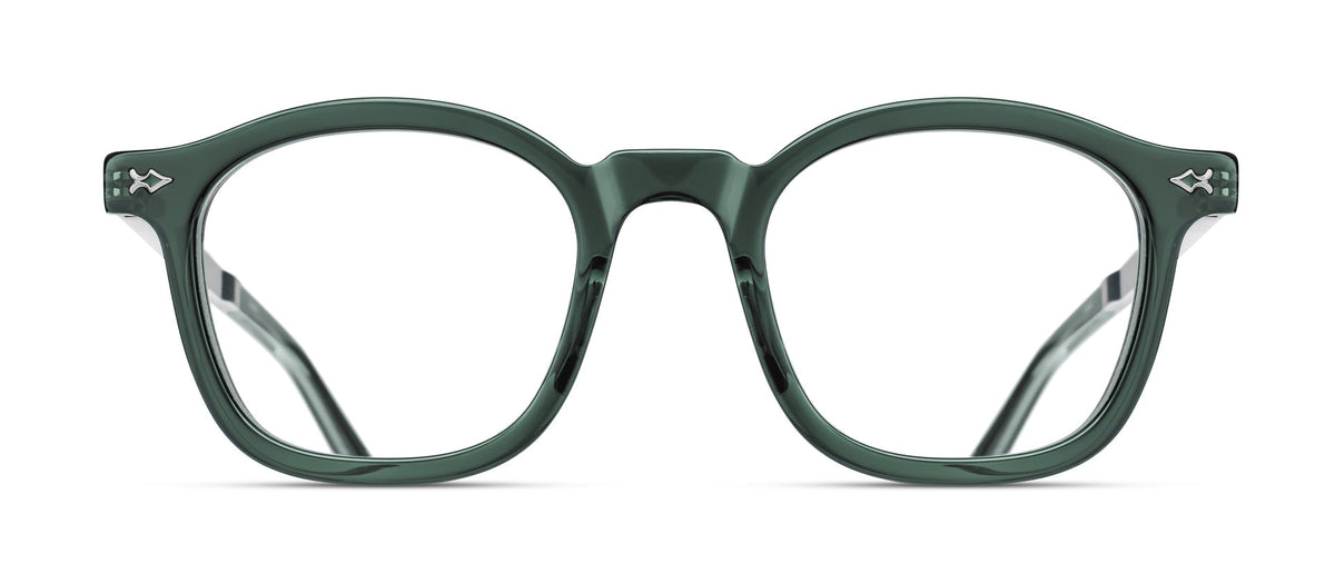 Matsuda M2068 Bottle Green - Brushed Silver