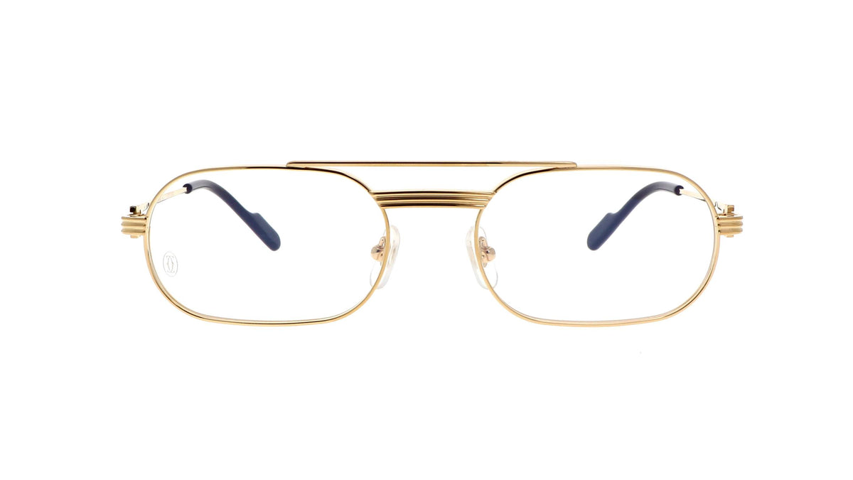 Lunettes de vue Cartier Exception CT0410O 001 57-20 Or