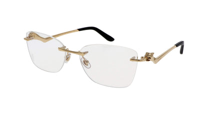 Lunettes de vue Cartier Panthère de Cartier CT0120O 001 57-17 Or