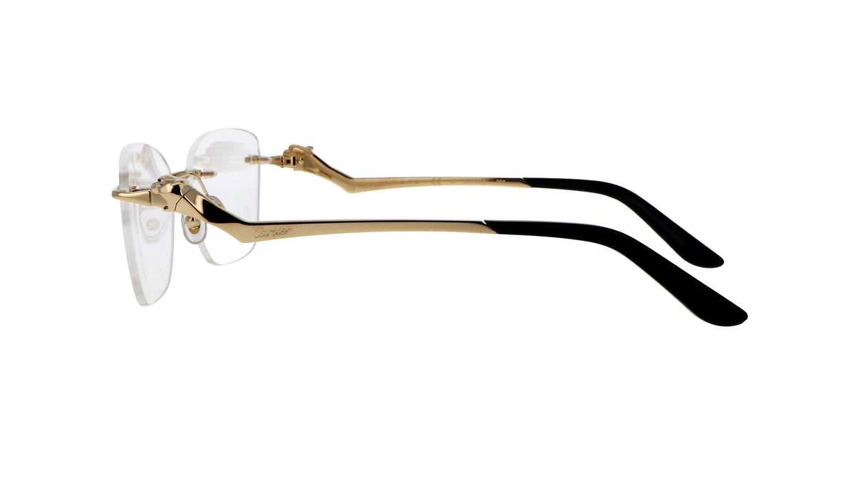 Lunettes de vue Cartier Panthère de Cartier CT0120O 001 57-17 Or