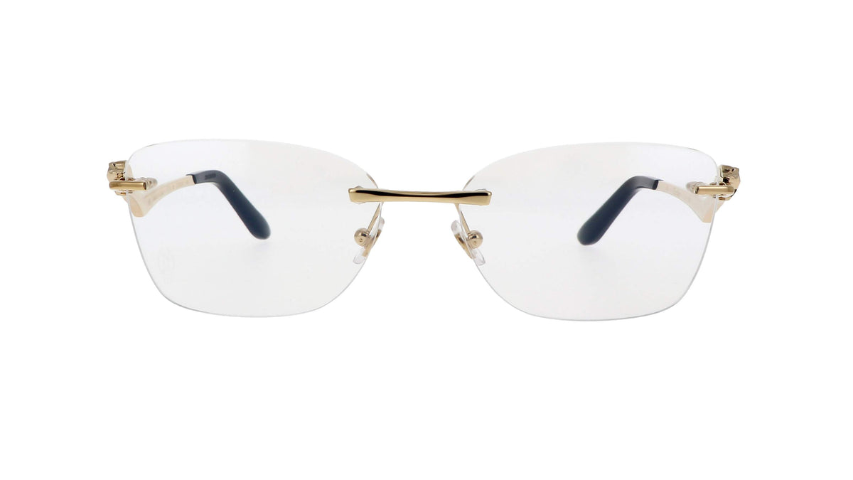 Lunettes de vue Cartier Panthère de Cartier CT0120O 001 57-17 Or