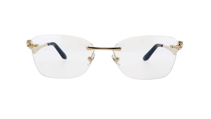 Lunettes de vue Cartier Panthère de Cartier CT0120O 001 57-17 Or