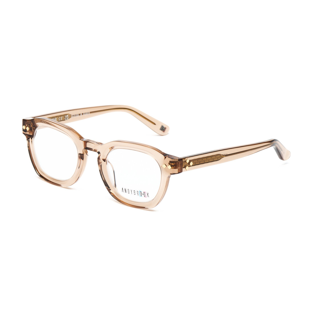 Lunettes de vue Andy Brook Jasper C132 Marron clair transparent profil