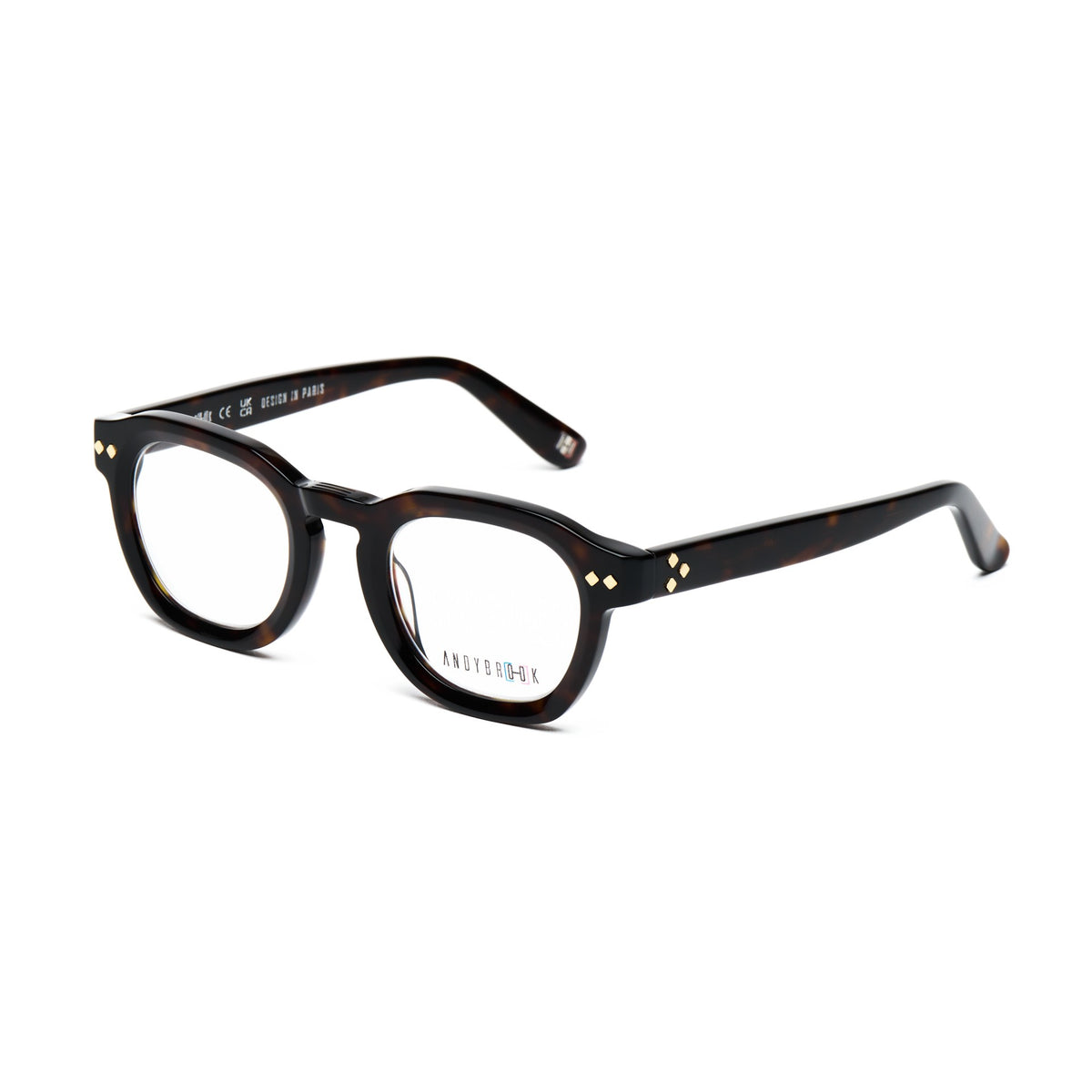 Lunettes de vue Andy Brook Jasper C47 Écaille foncée profil