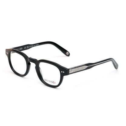 Lunettes de vue Andy Brook Larry SM C104 Noir brillant / extérieur branche translucide profil
