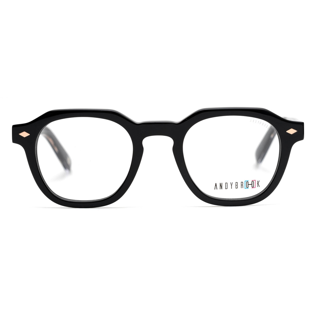 Lunettes de vue Andy Brook Leo C104 Noir brillant / extérieur branche translucide