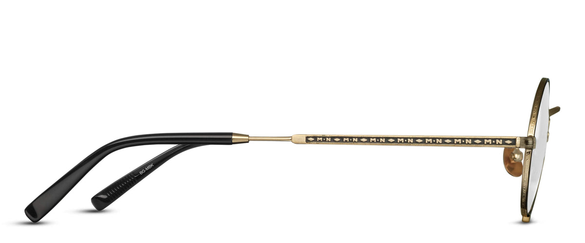 Matsuda 10103H Brushed Gold - Matte Black profil