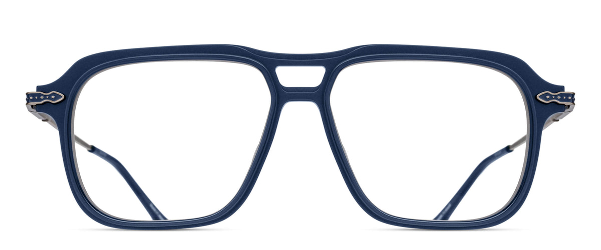 Matsuda M2062 Matte Navy - Antique Silver