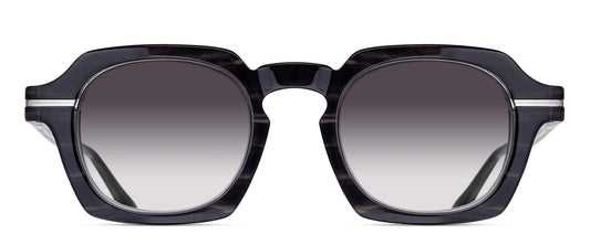 Matsuda M2055 Black Stripe - Brushed Silver