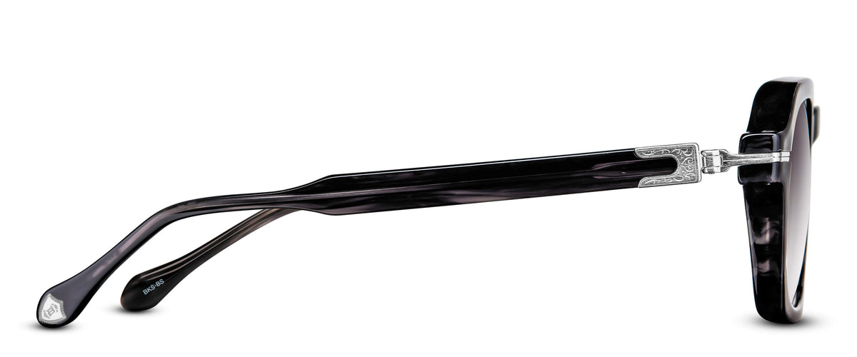 Matsuda M2055 Black Stripe - Brushed Silver profil