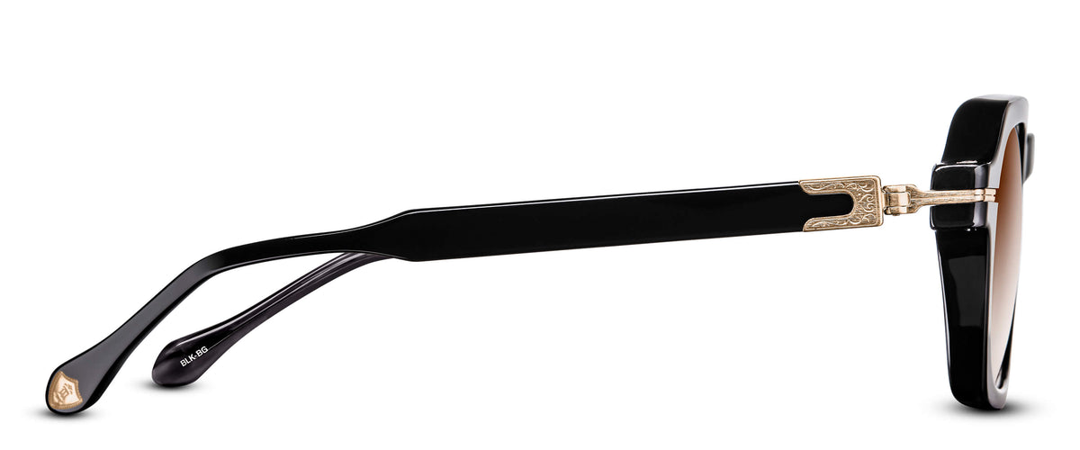 Matsuda M2055 Black - Brushed Gold profil