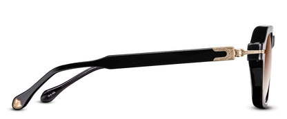Matsuda M2055 Black - Brushed Gold profil