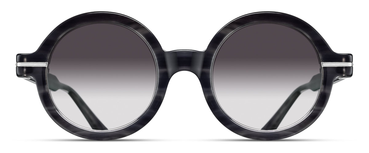 Matsuda M2059 Black Stripe - Brushed Silver