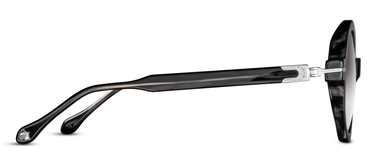 Matsuda M2059 Black Stripe - Brushed Silver profil