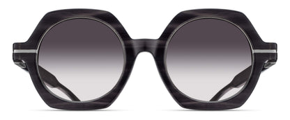 Matsuda M2072 Black Stripe - Brushed Silver