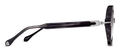 Matsuda M2072 Black Stripe - Brushed Silver profil