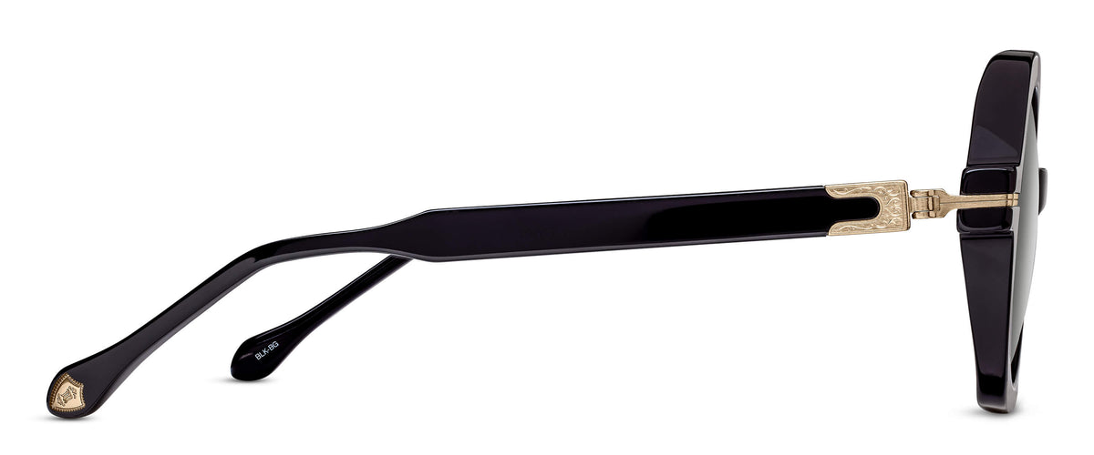 Matsuda M2072 Black - Brushed Gold profil