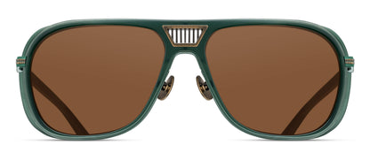 Matsuda M3023-V2 Antique Gold - Matte Bottle Green