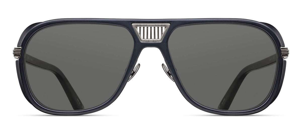 Matsuda M3023-V2 Antique Silver - Matte Black