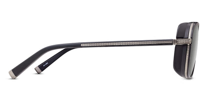 Matsuda M3023-V2 Antique Silver - Matte Black profil