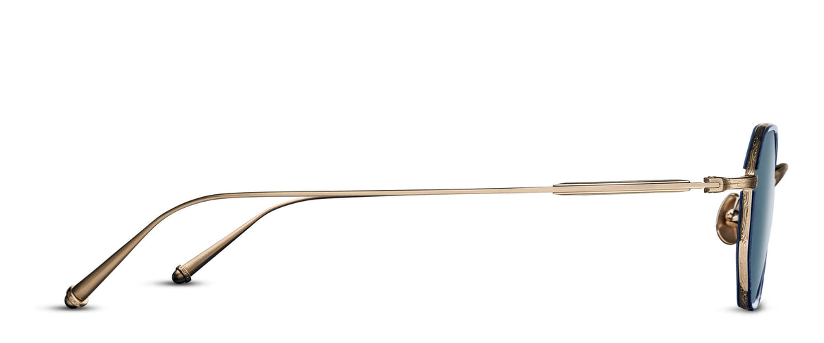 Matsuda M3086-I Brushed Gold - Navy profil