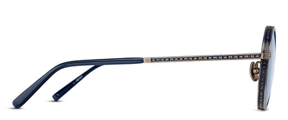 Matsuda M3100-I Antique Silver - Navy profil