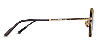 Matsuda M3100-I Brushed Gold - Matte Black profil