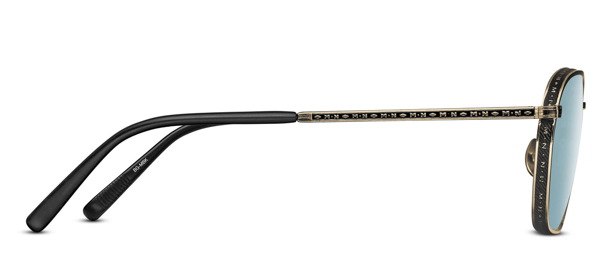 Matsuda M3101 Brushed Gold - Matte Black profil