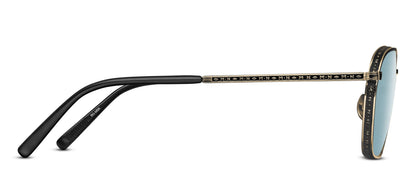 Matsuda M3101 Brushed Gold - Matte Black profil