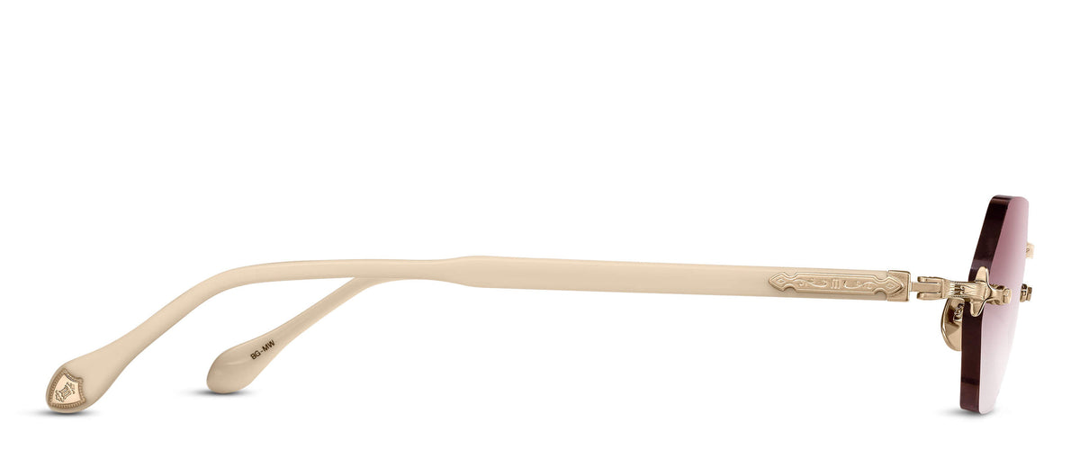 Matsuda M5011 Brushed Gold - Milk White profil
