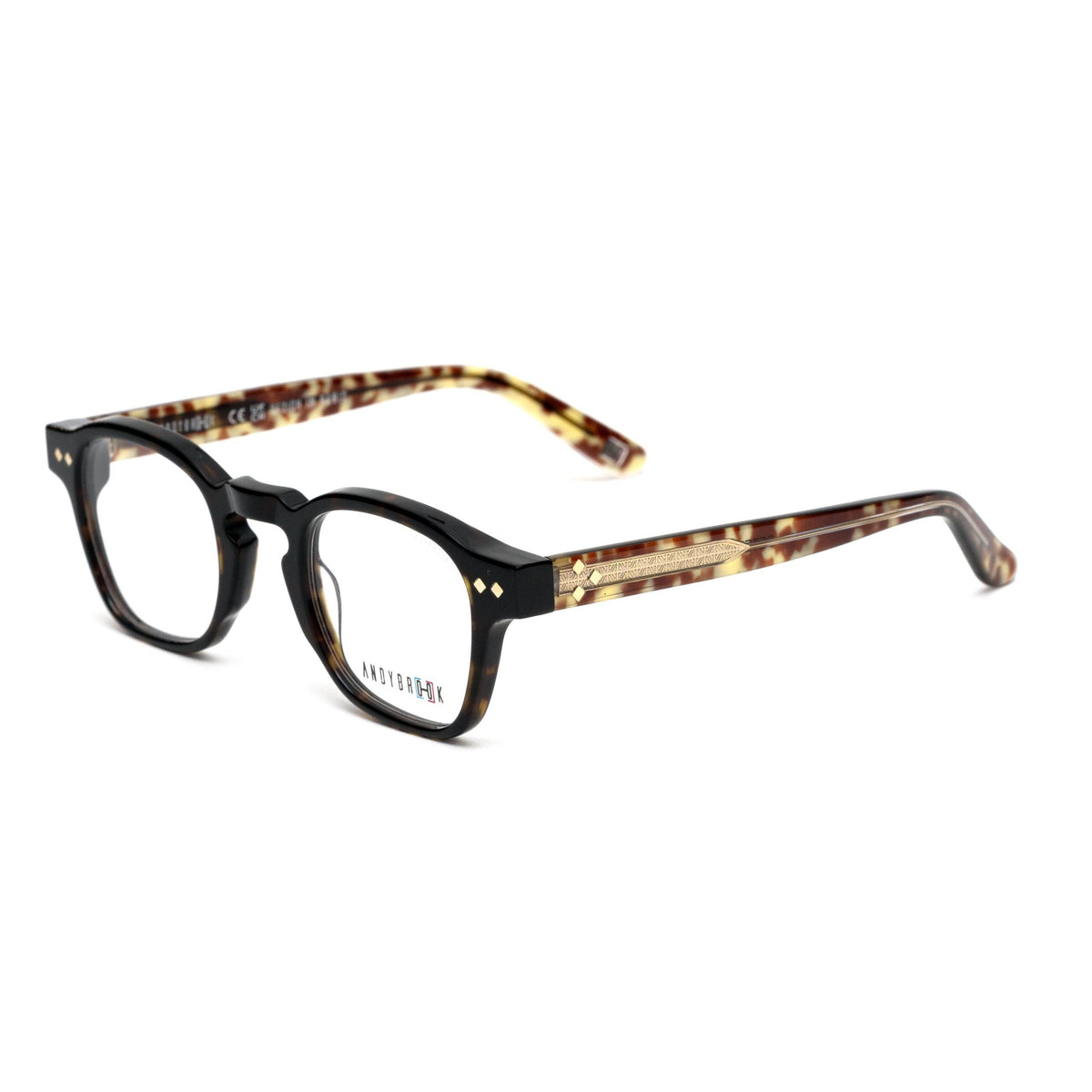 Lunettes de vue Andy Brook Peter C947 Écaille foncée / extérieur branche translucide profil