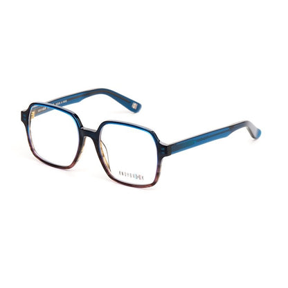 Lunettes de vue Andy Brook Tali C151 Bleu poudré foncé translucide / marron transparent profil